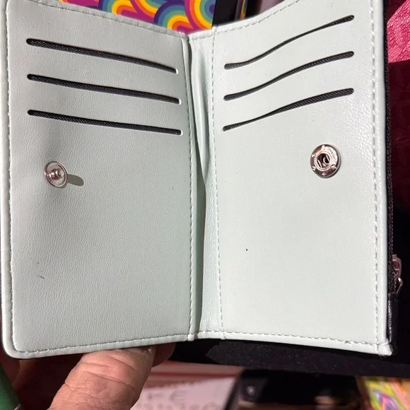 Black Beetlejuice Wallet with Striped Snake Design - Picture 2 of 4